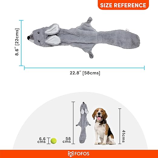 BARKBUTLER FOFOS DOG TOY SKINNEEZ RABBIT