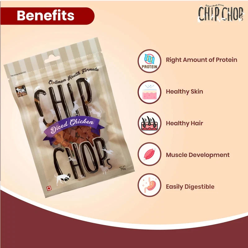 CHIP CHOPS DICED CHICKEN 70G