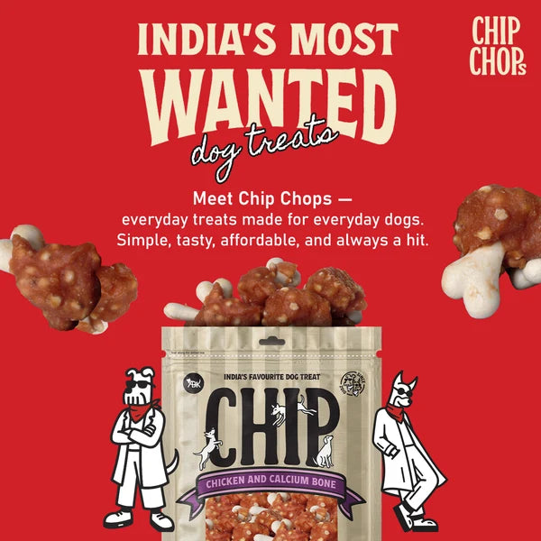 CHIP CHOPS CHICKEN AND CALCIUM BONE 70GM