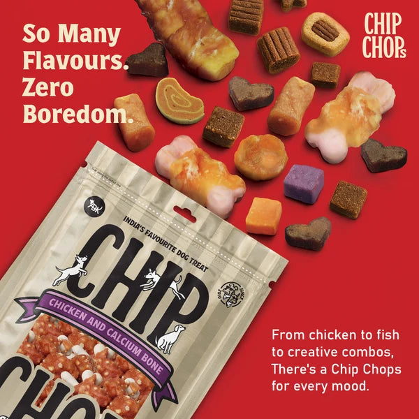 CHIP CHOPS CHICKEN AND CALCIUM BONE 70GM
