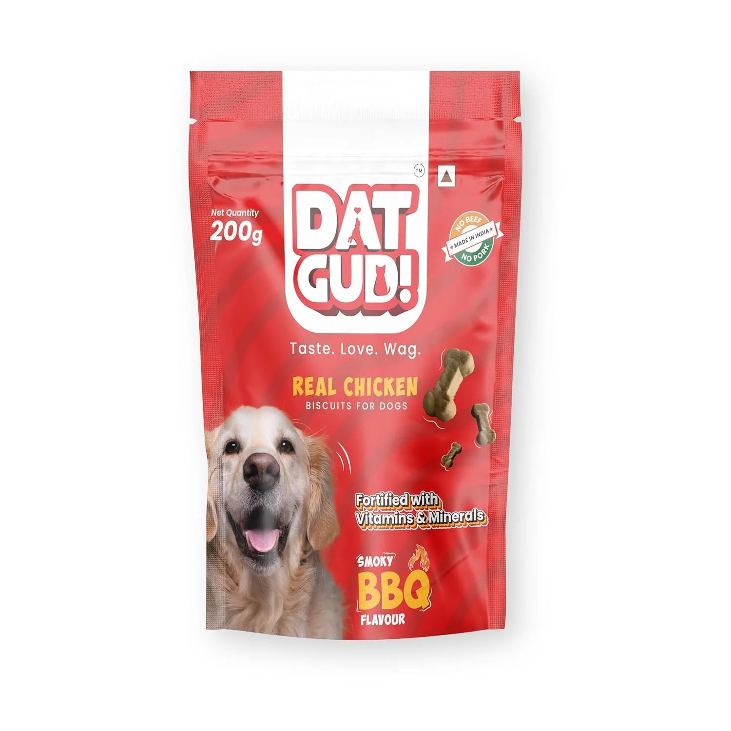 DAT GUD BISCUITS FOR DOGS SMOKY BBQ 200G