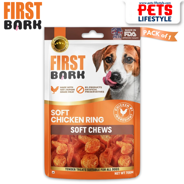 FIRST BARK SOFT CHICKEN RING 70G