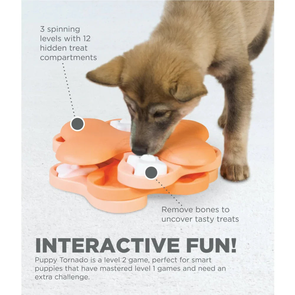 PUPPY TORNADO INTERACTIVE TREAT 25X18 CM PINK