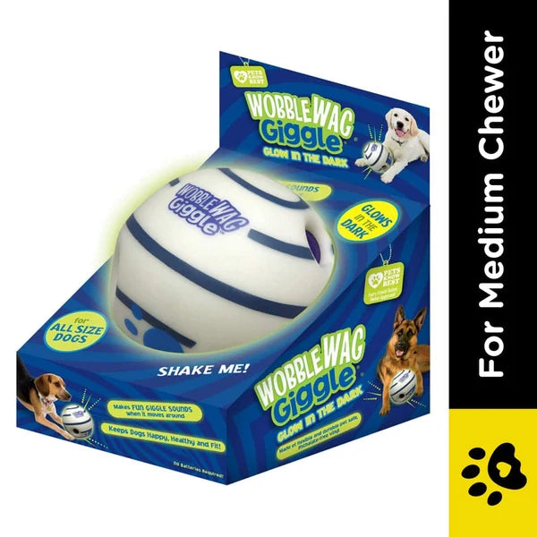 PAWSINDIA WOBBLE WAG GLOW IN DARK DOG TOY