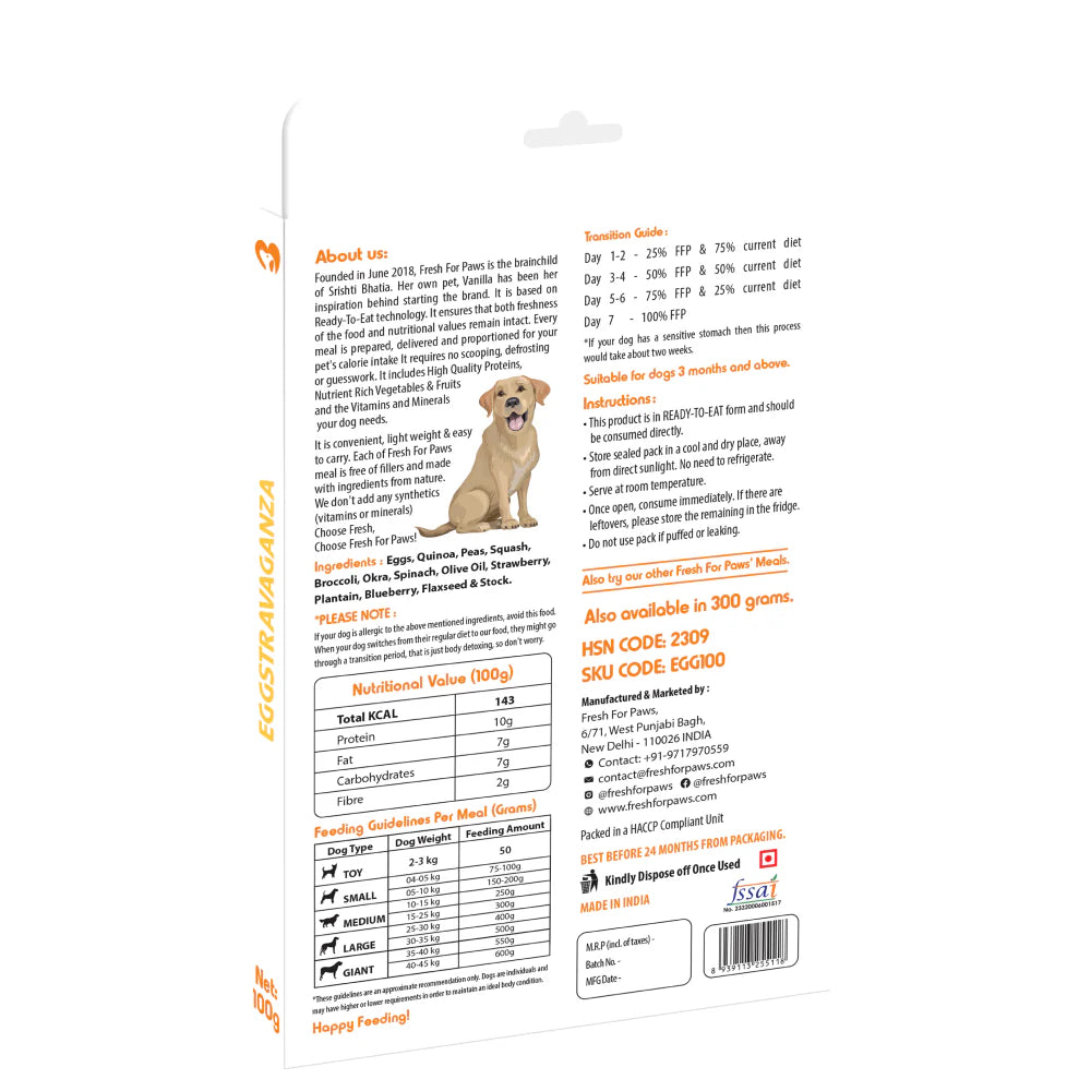 FRESH FOR PAWS EGGSTRAVAGANZA 100GM