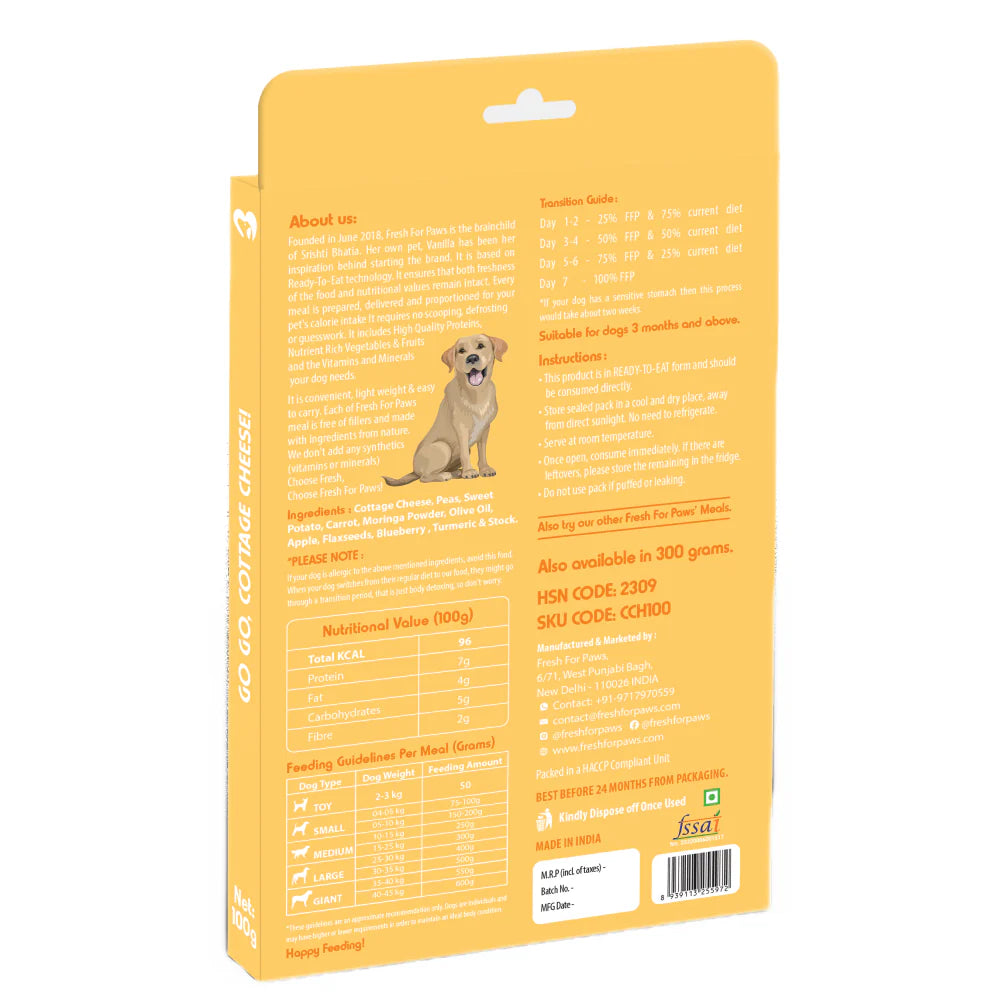 FRESH FOR PAWS GO GOCOTTAGE CHEESE 100GM