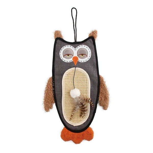 GIGWI CAT SCRATCHER WITH CATNIP OWL