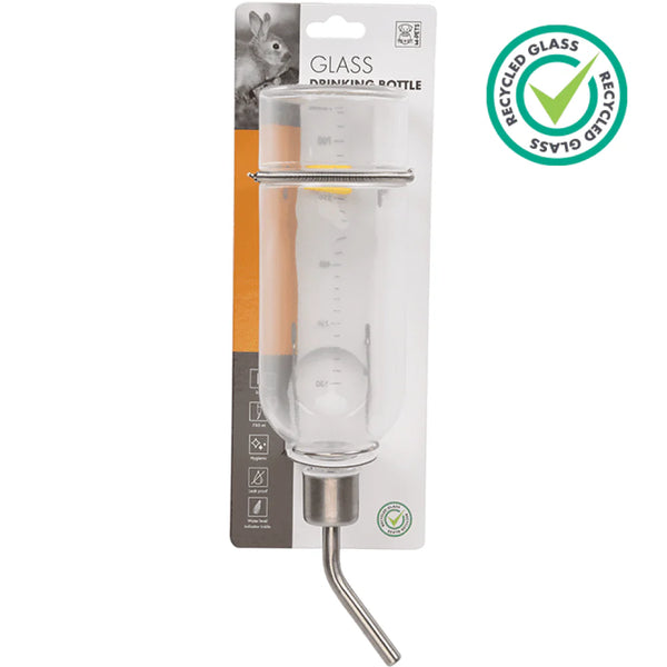 GLASS DRINKING BOTTLE SMALL ANIMAL 350ML