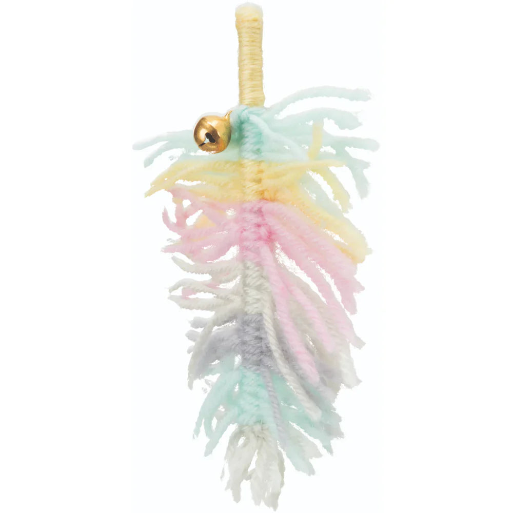 FEATHER WITH BALL POLYESTER 14 CM