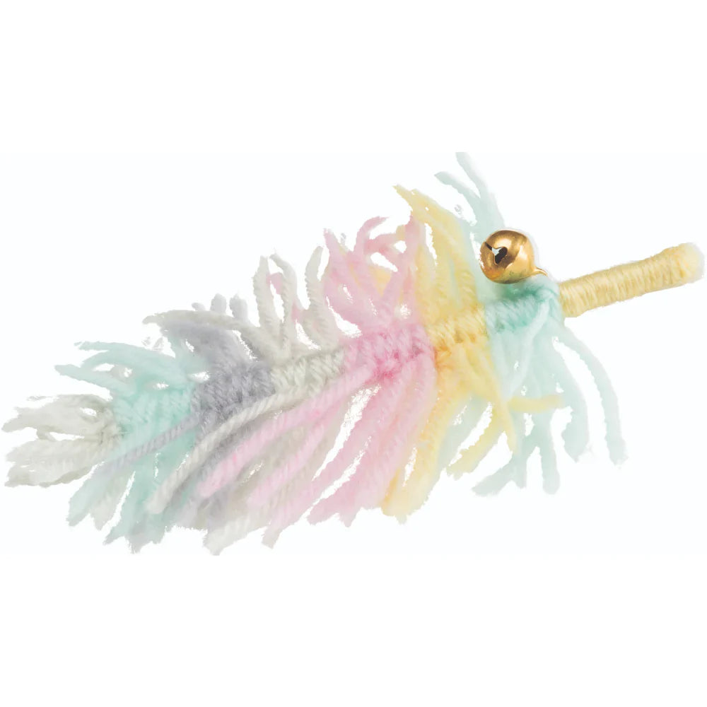 FEATHER WITH BALL POLYESTER 14 CM