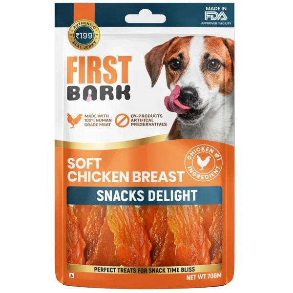 FIRST BARK SOFT CHICKEN BREAST 70G