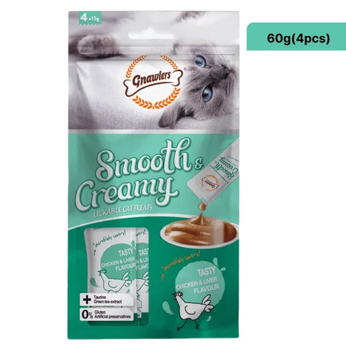 GNAWLERS CREAMY TREATS CHICKEN AND LIVER 60GM