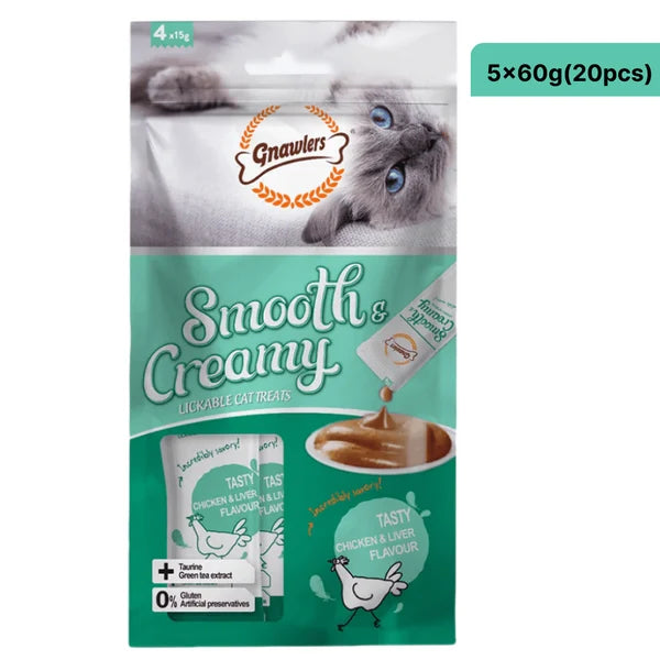 GNAWLERS CREAMY TREATS CHICKEN AND LIVER 60GM