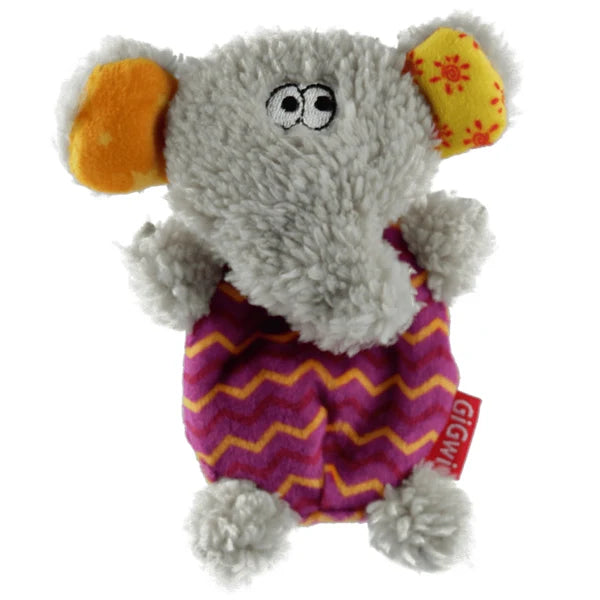 GIGWI PLUSH FRIENDS WITH REFILLABLE SQUEAKERS ELEPTHANT S