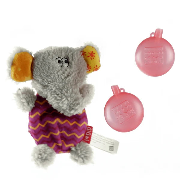 GIGWI PLUSH FRIENDS WITH REFILLABLE SQUEAKERS ELEPTHANT S
