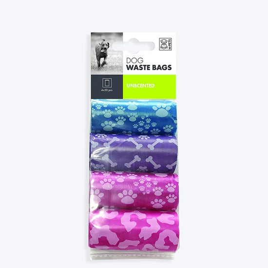 M PETS DOG WASTE BAGS UN SCENTED 4X20 BAGS