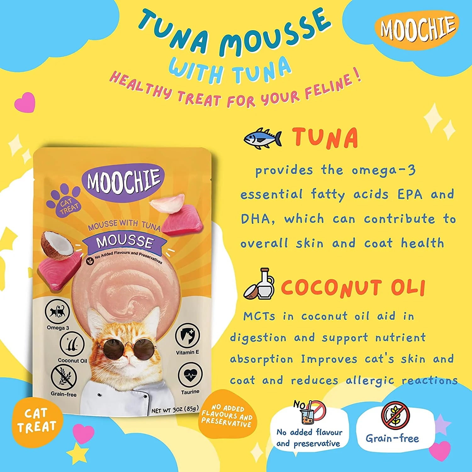 MOOCHIE MOUSSE WITH TUNA CAT GRAVY 85G
