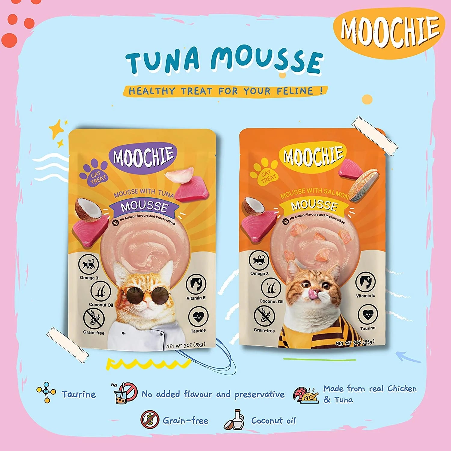 MOOCHIE MOUSSE WITH TUNA CAT GRAVY 85G
