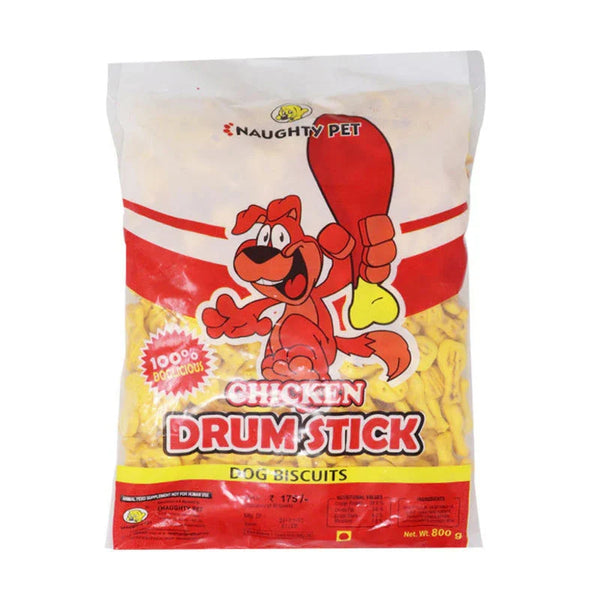 NAUGHTY PET CHICKEN DRUM STIK BISCUITS 800G