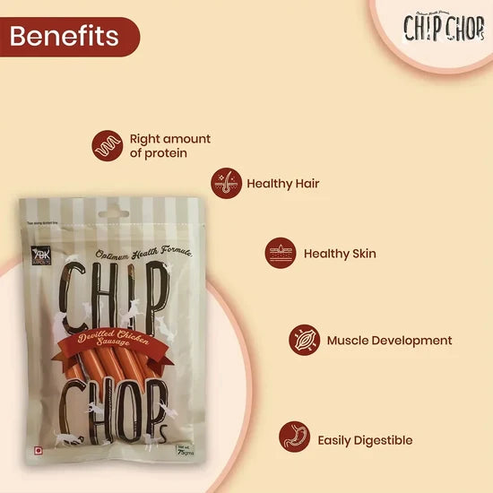 CHIP CHOPS CHICKEN SAUSAGES 75G