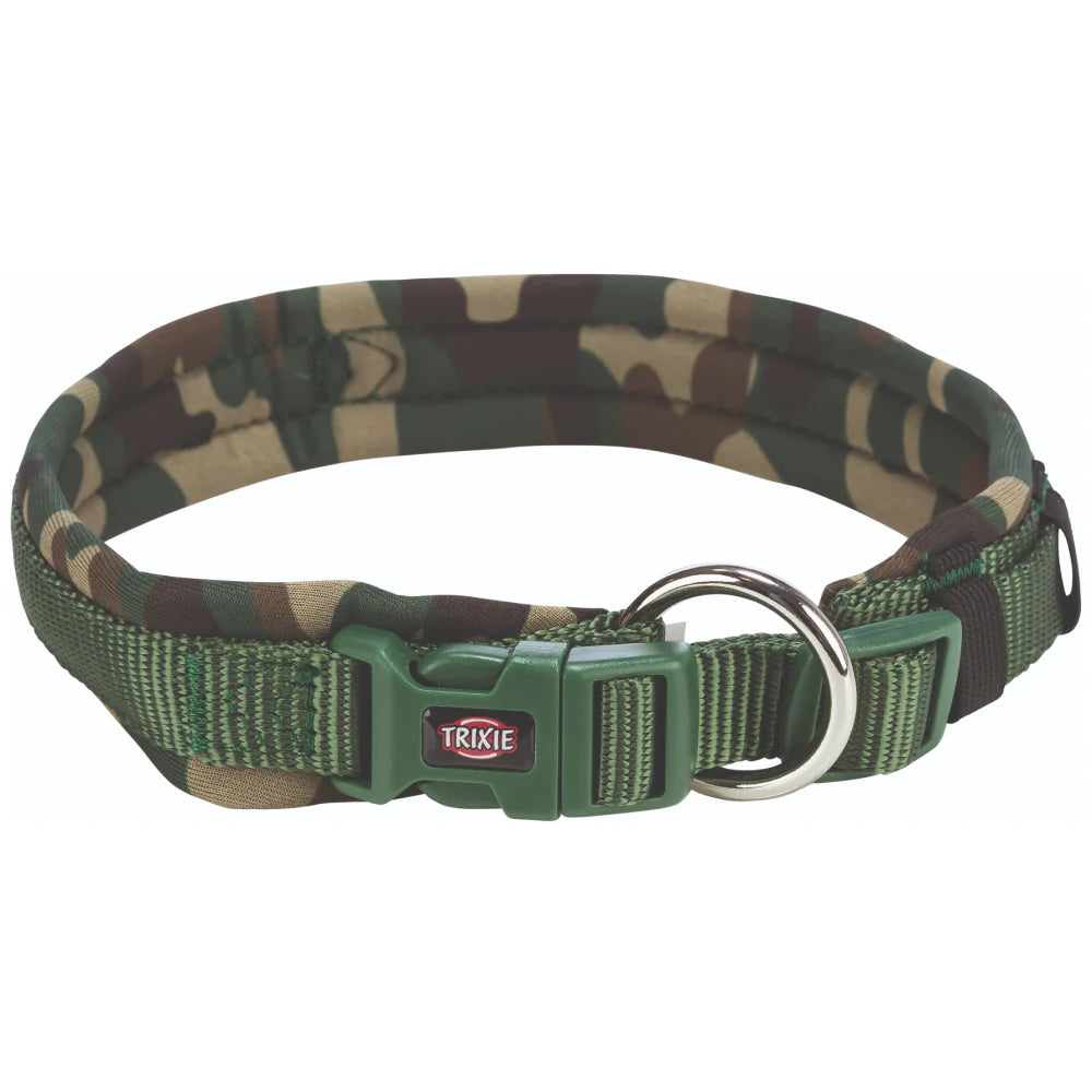 PREMIUM COLLAR WITH NEOPRENE PADDING EXTRA WIDE CAMOUFLAGE FOREST GREEN L XL