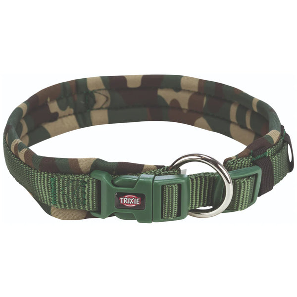 PREMIUM COLLAR WITH NEOPRENE PADDING EXTRA WIDE CAMOUFLAGE FOREST GREEN M L