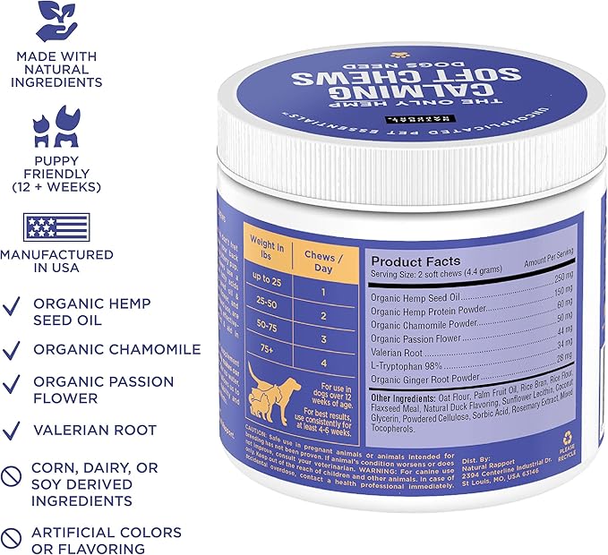 PW NATURAL RAPPORT CALMING SOFT CHEWS 270GM