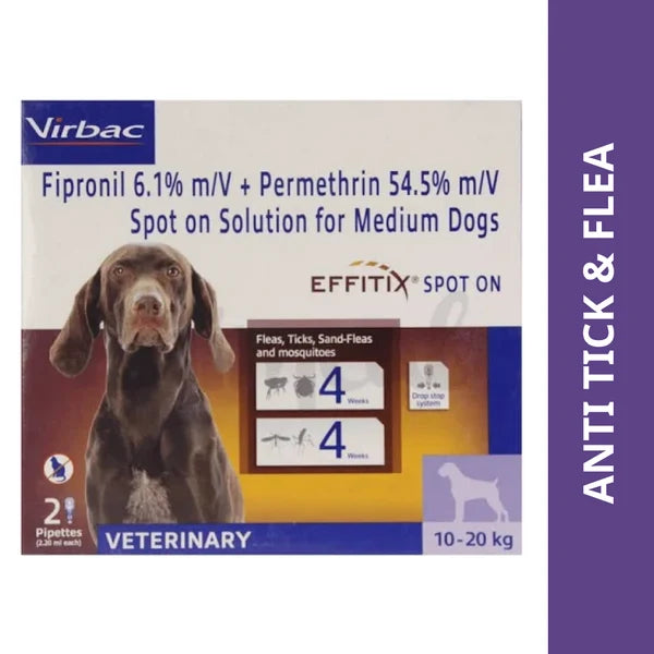 VIRBAC EFFITIX SPOT ON SMALL DOG 4 10 KG