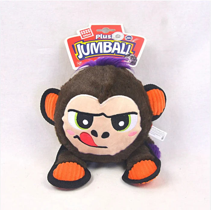 GIGWI PLUSH JUMBALL BROWN MONKEY M