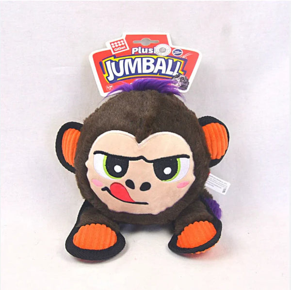 GIGWI PLUSH JUMBALL BROWN MONKEY M