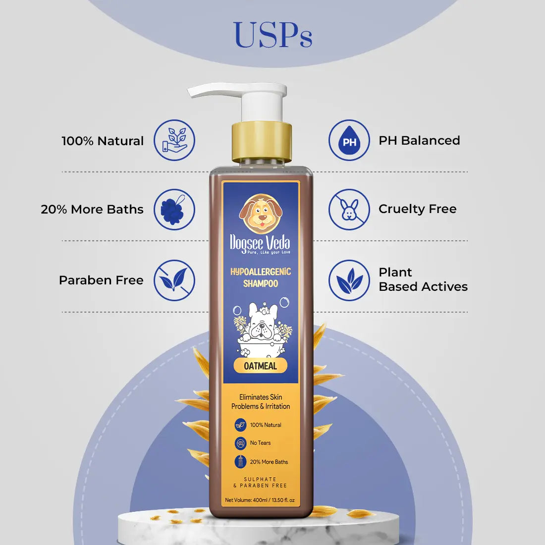 DOGSEE VEDA OAT MEAL SHAMPOO 200 ML