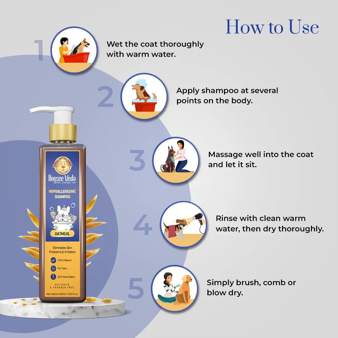 DOGSEE VEDA OAT MEAL SHAMPOO 200 ML