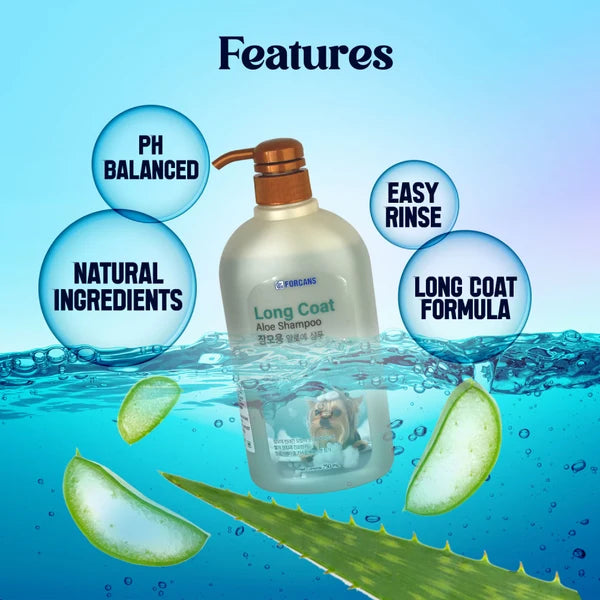 FORCANS LONG COAT ALOE SHAMPOO 750 ML