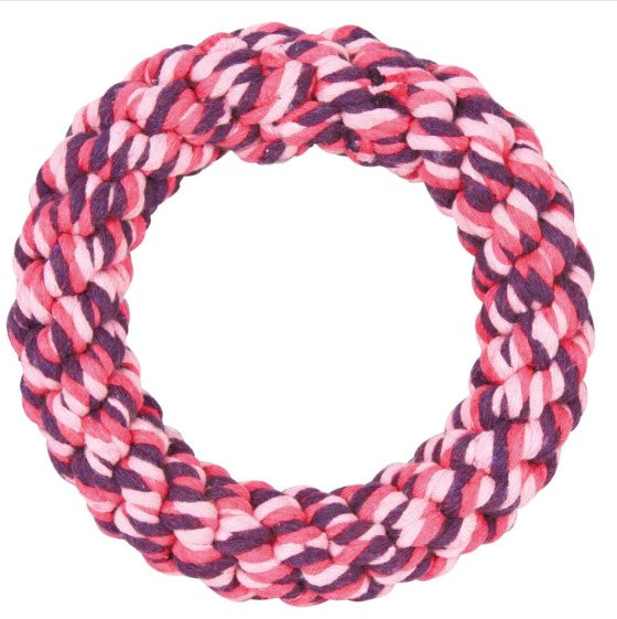 ROPE RING COTTON POLYESTER 14 CM VARIOUS COLOURS