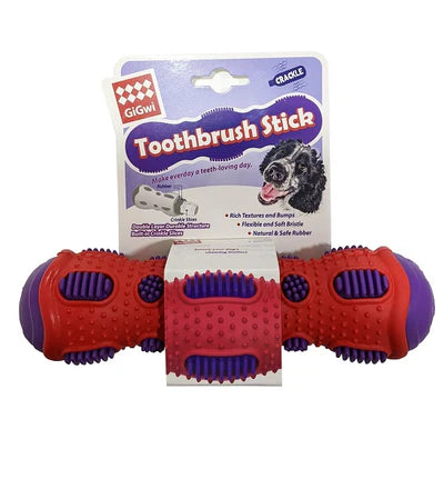 8513 TOOTHBRUSH STICK RUBBER DENTAL CHEW WITH CRACKLE SOUND