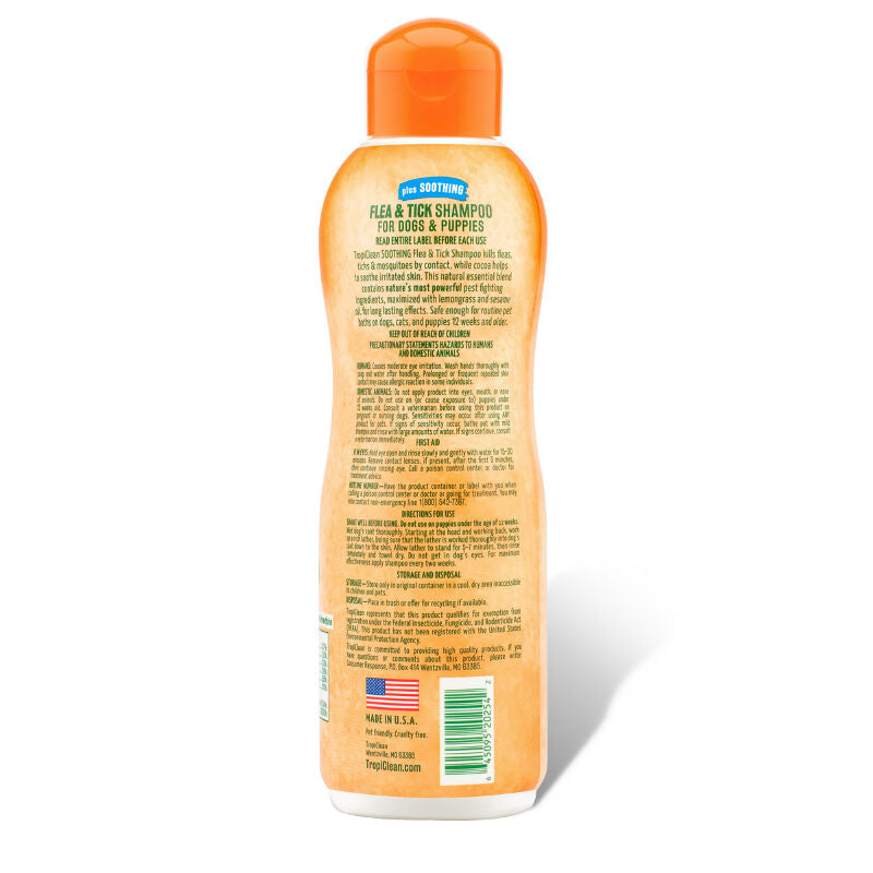 NATURAL FLEA AND TICK SHAMPOO PLUS SOOTHING 592 ML