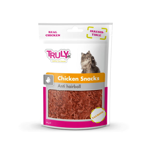 TRULY ANTI HAIRBALL CHICKEN SNACKS FOR CAT 50GM