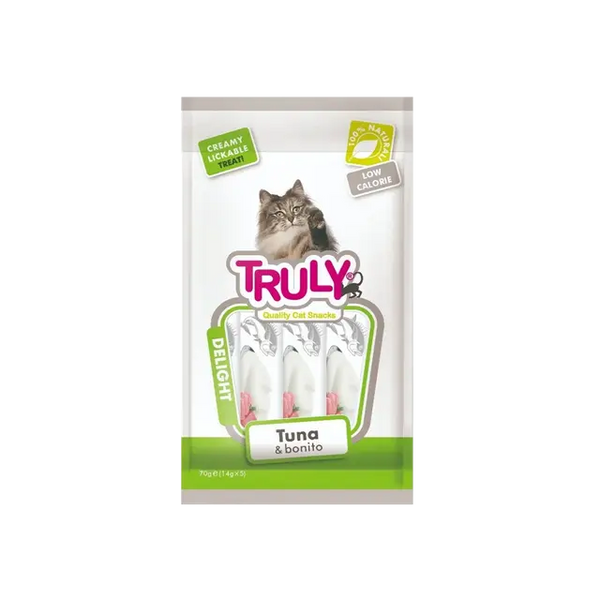 TRULY CREAMY LICKABLE TREATS TUNA BONITO 5P 70GM