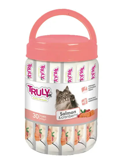TRULY CREAMY LICKABLE TREATS SALMON CRANBERRY 30P 420GM