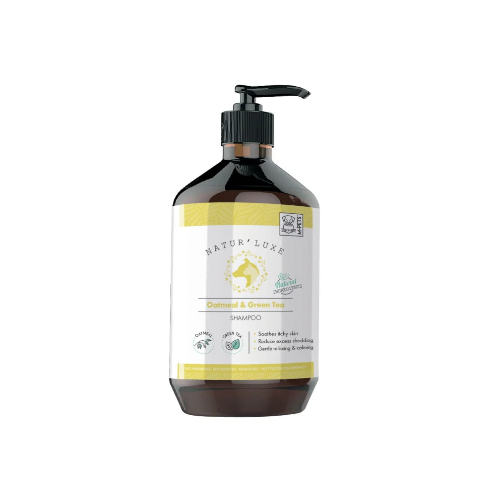 M PETS NATURLUXE OATMEAL GREEN TEA SHAMPOO 500ML