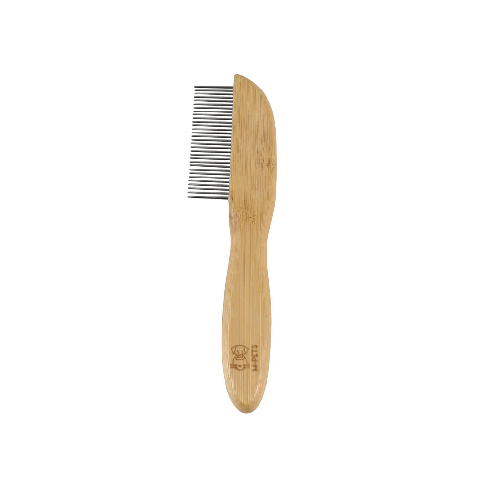 M PETS BAMBOO REGULAR COMB WITH ROTATING TEETH 31 TEETH