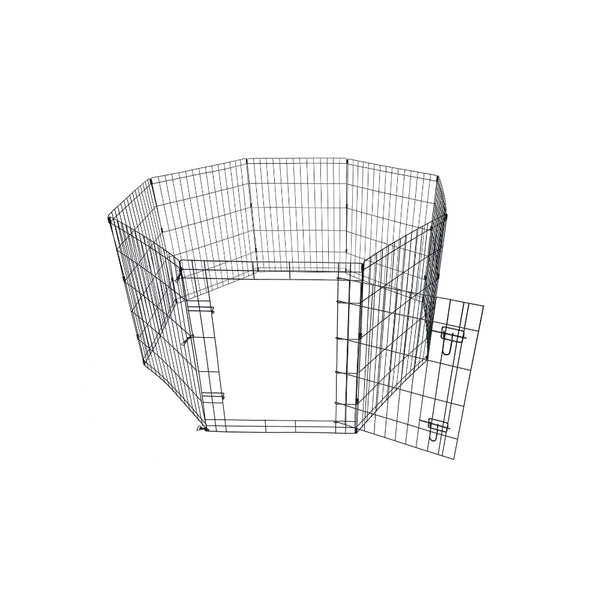 M PETS HEAVY DUTY FOLDABLE PUPPY PEN WITH DORR SMALL
