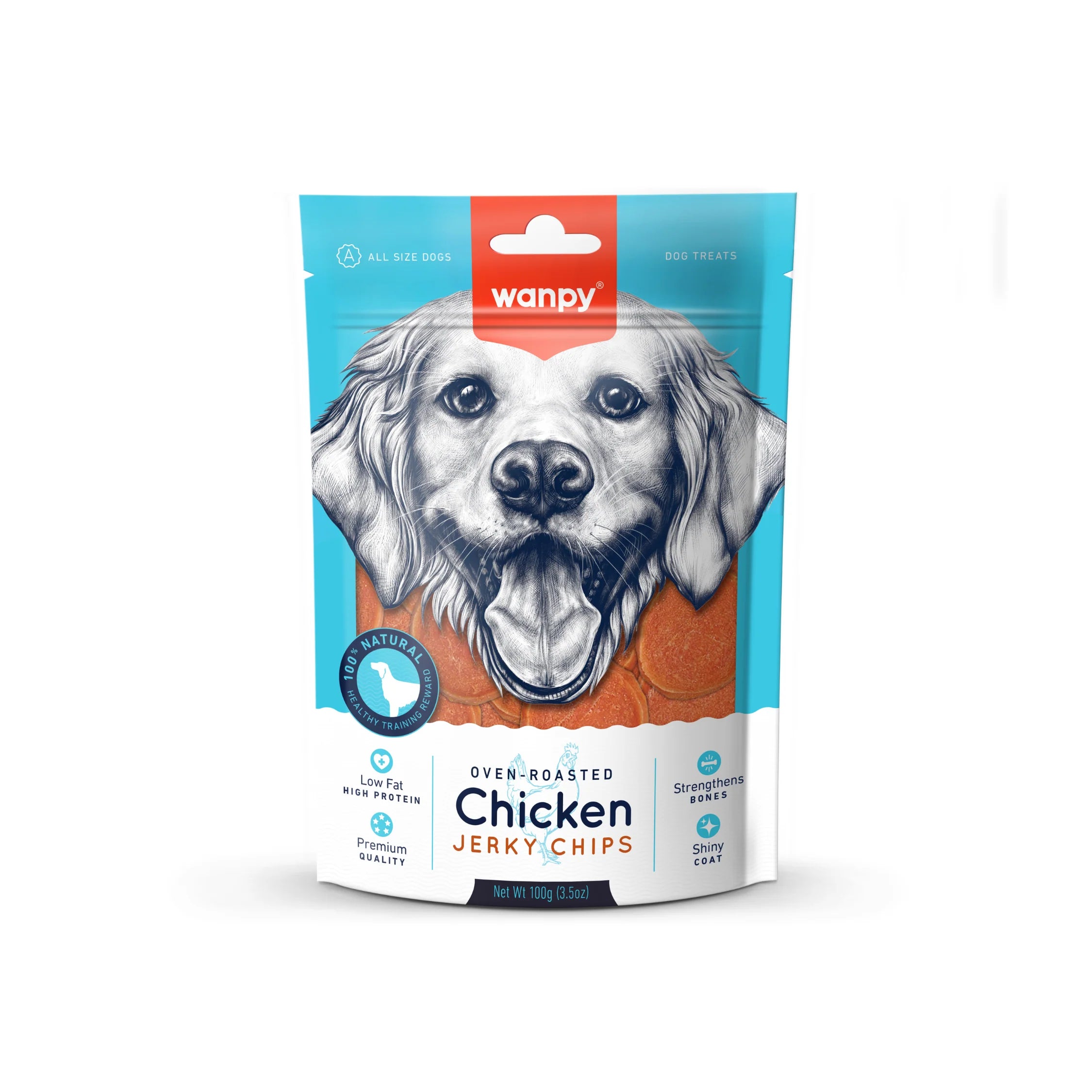 WANPY CHICKEN JERKY CHIPS 100GM