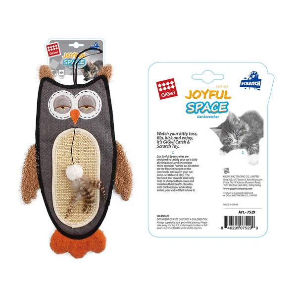 GIGWI CAT SCRATCHER WITH CATNIP OWL