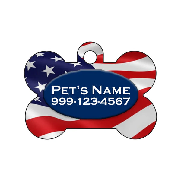 LARGE BONE USA FLAG TAG