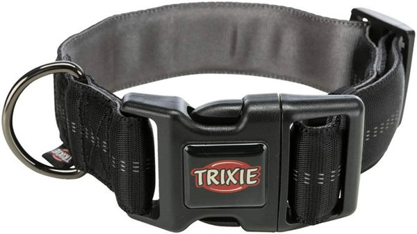 TRIXIE SOFTLINE ELEGANCE EXTRA WIDE COLLAR M L 40 55CM 38CM BLACK GRAPHITE