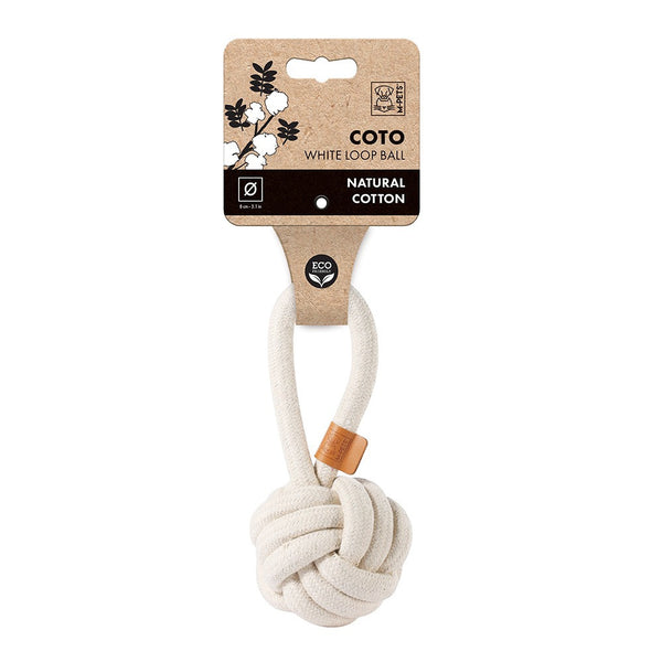 M PETS COTO WHITE LOOP BALL MEDIUM