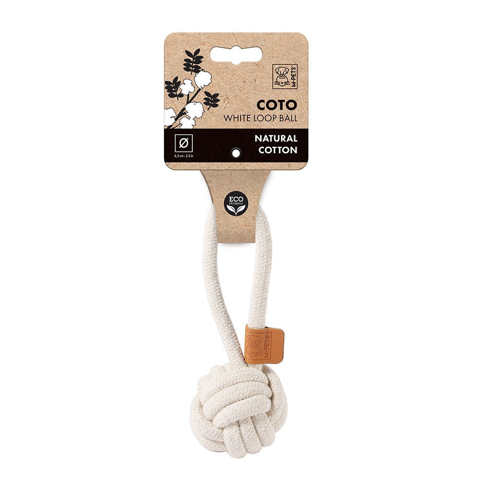 M PETS COTO WHITE LOOP BALL SMALL