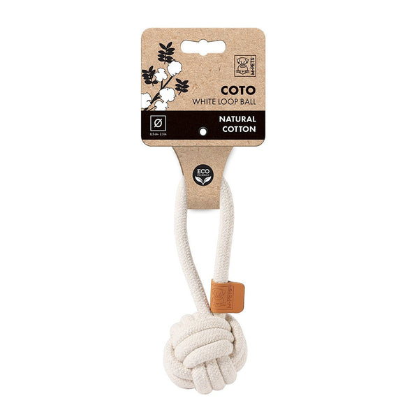 M PETS COTO WHITE LOOP BALL SMALL