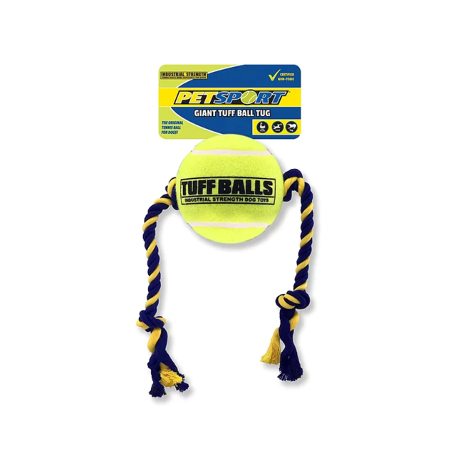 PETSPORT 4 INCH GIANT TUFF BALL TUG 1 PK